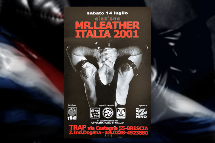 MR. LEATHER ITALY 2001 - Flyer [Trap - Brescia - 14 luglio 2001]